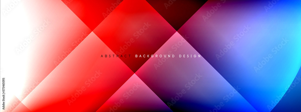 Obraz premium Vector abstract background - circle and cross on fluid gradient with shadows and light effects. Techno or business shiny design templates for text