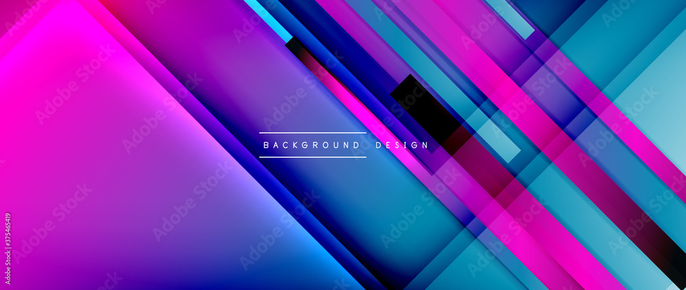 Dynamic lines on fluid color gradient. Trendy geometric abstract background for your text, logo or graphics Dynamic lines on fluid color gradient. Trendy geometric abstract background for your text, logo or graphics