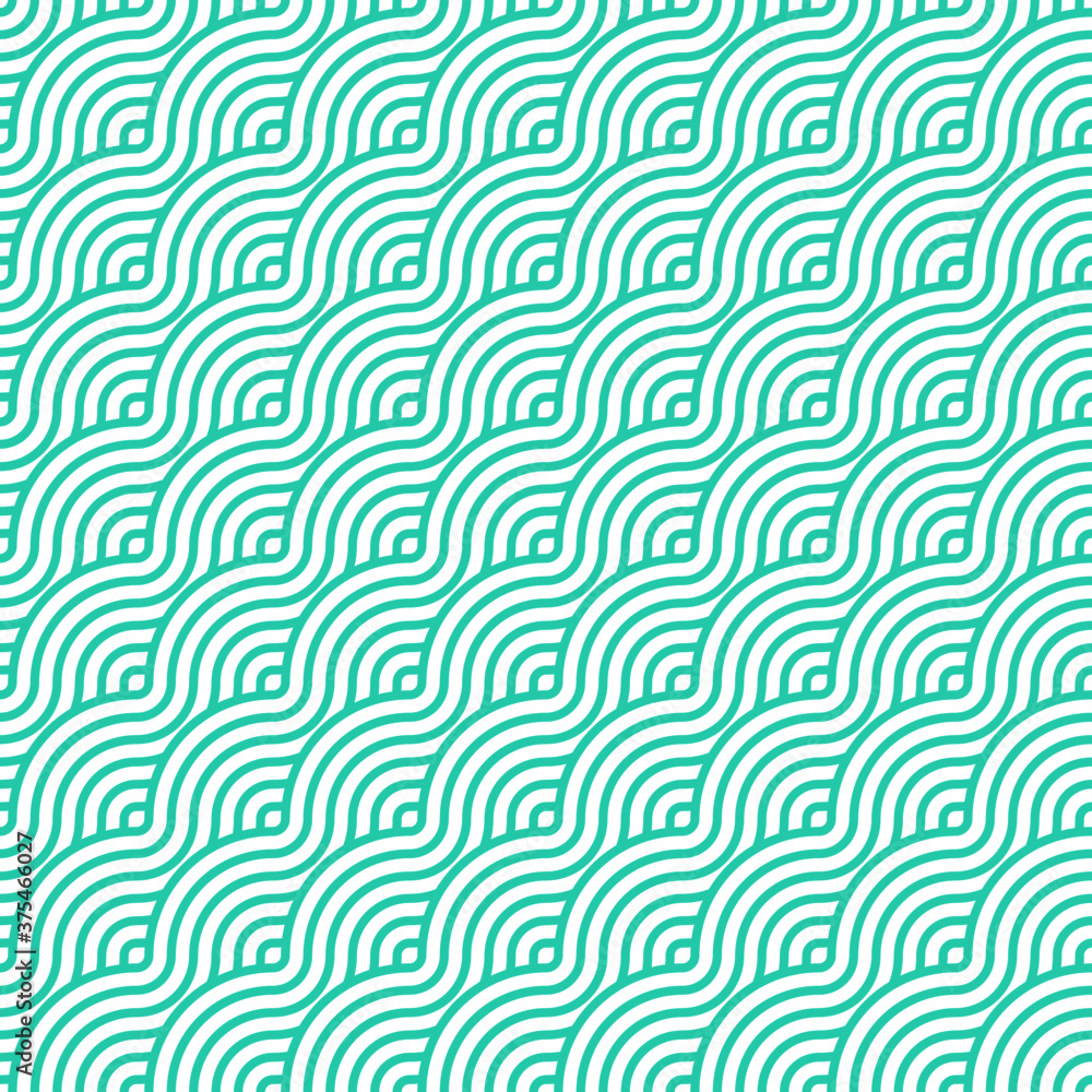 Geometric seamless pattern with waves Geometric seamless pattern with waves