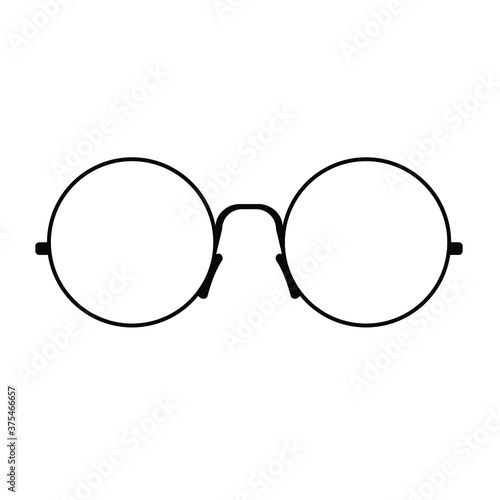 Round glasses, vector illustration