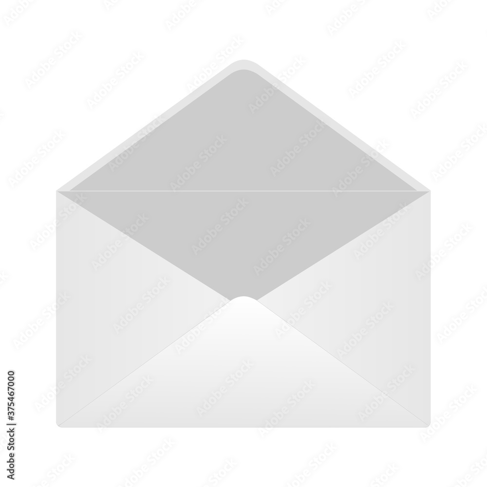 Open envelope mail isolated on white, vector illustration Open envelope mail isolated on white, vector illustration