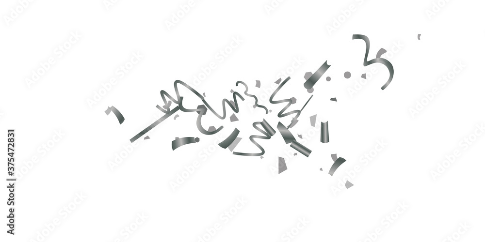 Silver confetti. Silver confetti.