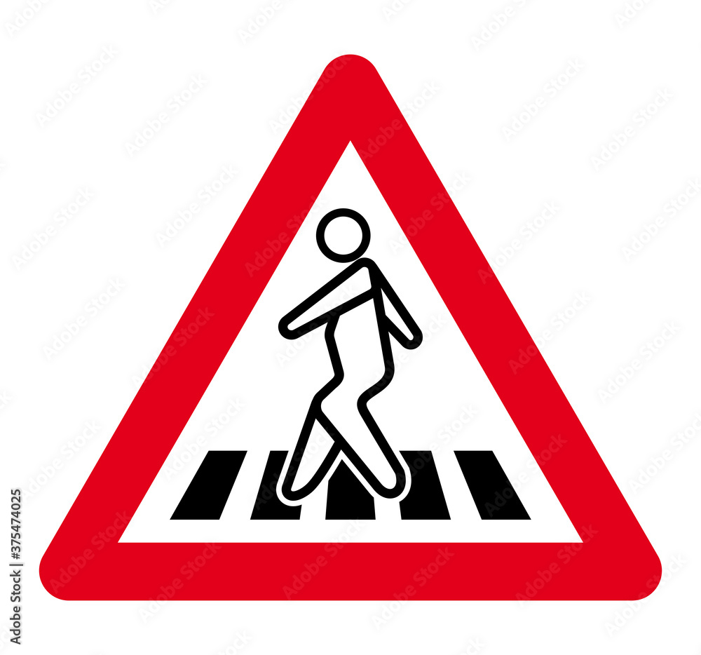 No walk icon access for pedestrians prohibition sign No walk icon access for pedestrians prohibition sign