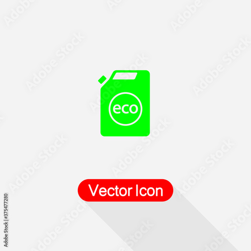 Petrol Station Icon, Fuel Station Icon Bio Fuel Canister Icon, Canister Icon, Container and Jerrican, Jug, Gas Symbol Vector Illustration Eps10
