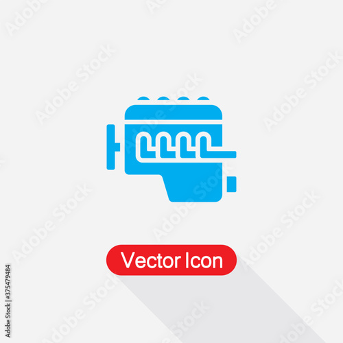 Car Internal Combustion Engine Icon, Car Engine Icon