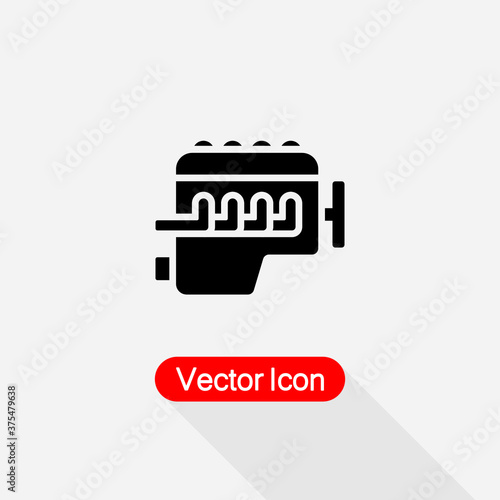 Car Internal Combustion Engine Icon, Car Engine Icon