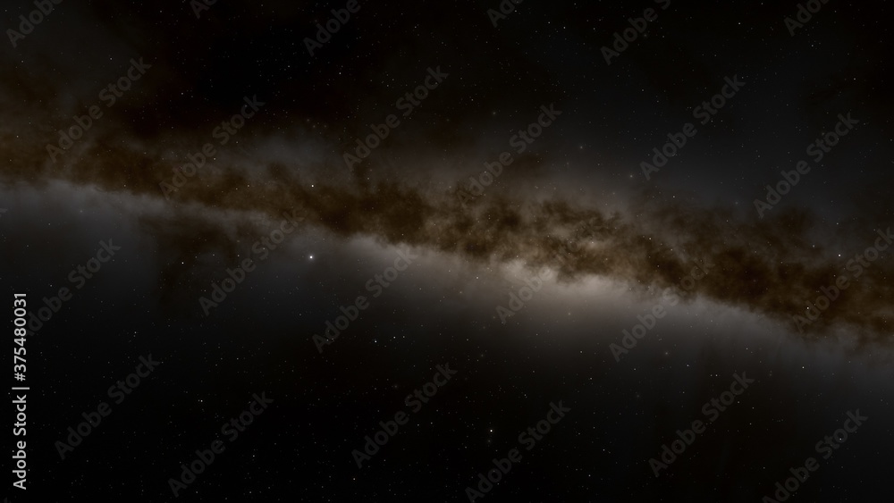 Fototapeta premium Stars in sky, starry night starlight shine of milky way, space cosmic background, starry background 3d render