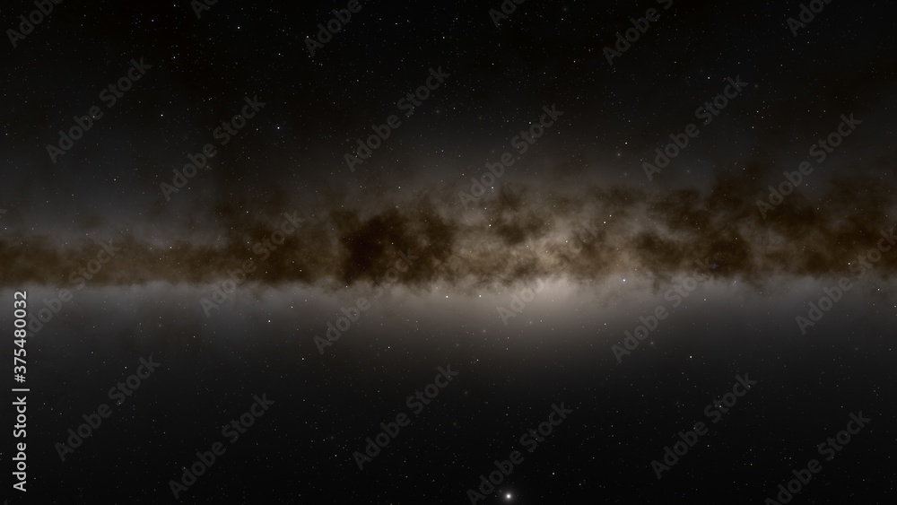 Stars in sky, starry night starlight shine of milky way, space cosmic background, starry background 3d render