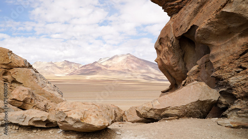 rock formation in the Eduardo Avaroa Andean Fauna National Reserve in Bolivia photo