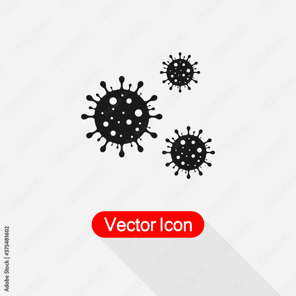 Coronavirus Bacteria Cell Icon, Bacteria Icon Covid-19 Icon Vector Illustration Eps10 Coronavirus Bacteria Cell Icon, Bacteria Icon Covid-19 Icon Vector Illustration Eps10