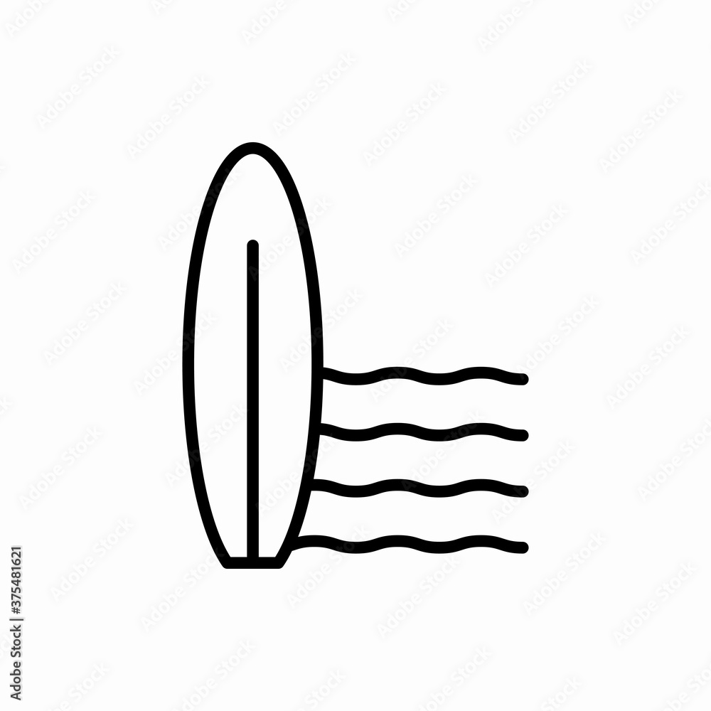 Outline surfing board icon.Surfing board vector illustration. Symbol for web and mobile Outline surfing board icon.Surfing board vector illustration. Symbol for web and mobile