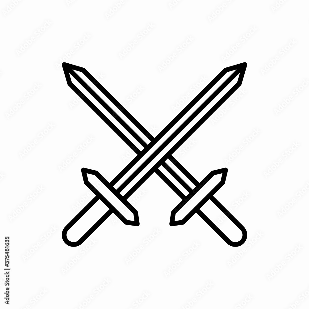 Outline sword icon.Sword vector illustration. Symbol for web and mobile Outline sword icon.Sword vector illustration. Symbol for web and mobile