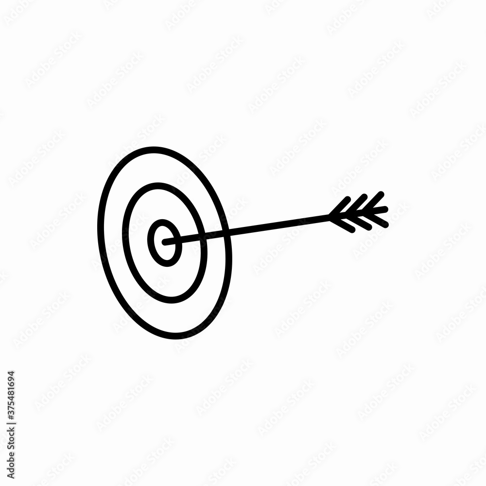 Outline target icon.Target vector illustration. Symbol for web and mobile Outline target icon.Target vector illustration. Symbol for web and mobile