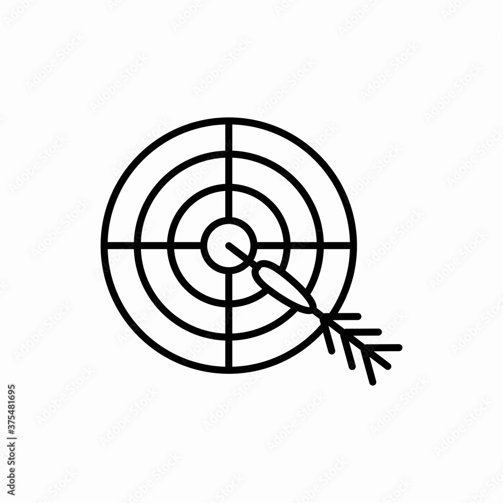 Outline target icon.Target vector illustration. Symbol for web and mobile Outline target icon.Target vector illustration. Symbol for web and mobile