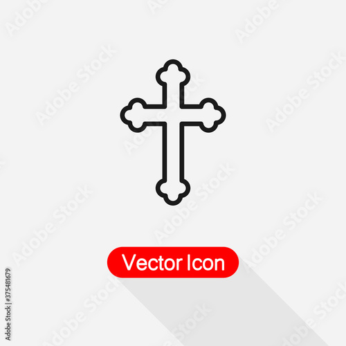 Cross Christian Icon Vector Illustration Eps10