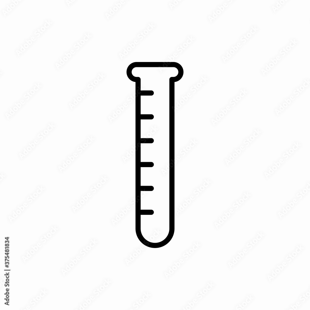 Outline test tube icon.Test tube vector illustration. Symbol for web and mobile Outline test tube icon.Test tube vector illustration. Symbol for web and mobile