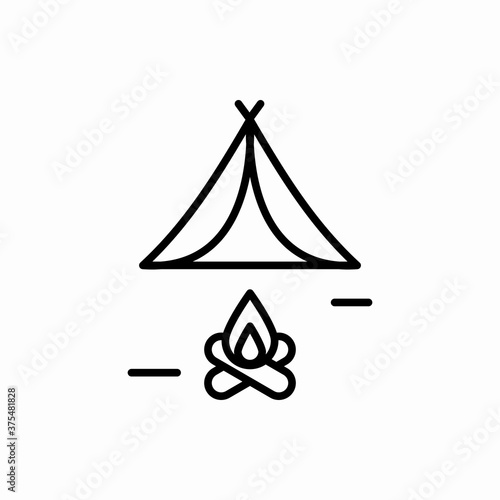Outline tent icon.Tent vector illustration. Symbol for web and mobile