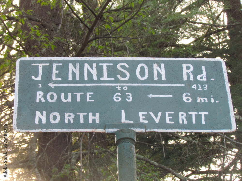 old road sign