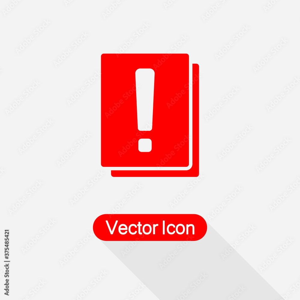Exclamation Point Book Icon Exclamation Mark Icon Vector Illustration Eps10 Exclamation Point Book Icon Exclamation Mark Icon Vector Illustration Eps10