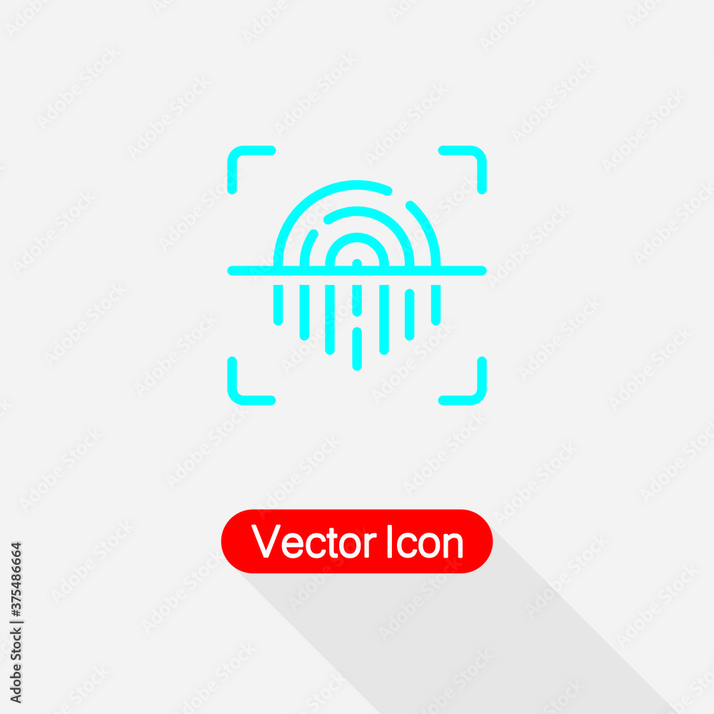 Fingerprint scan Icon, Biometric Fingerprint Icon Vector Illustration Eps10 Fingerprint scan Icon, Biometric Fingerprint Icon Vector Illustration Eps10