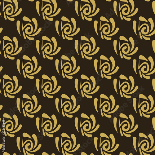 seamless pattern with golden leaves