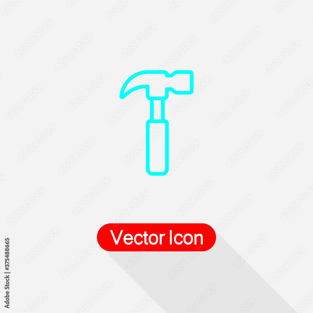 Hammer Icon, Carpenter Hammer Icon Vector Illustration Eps10 Hammer Icon, Carpenter Hammer Icon Vector Illustration Eps10