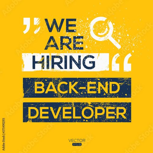creative text Design (Back-End Developer),written in English language, vector illustration.