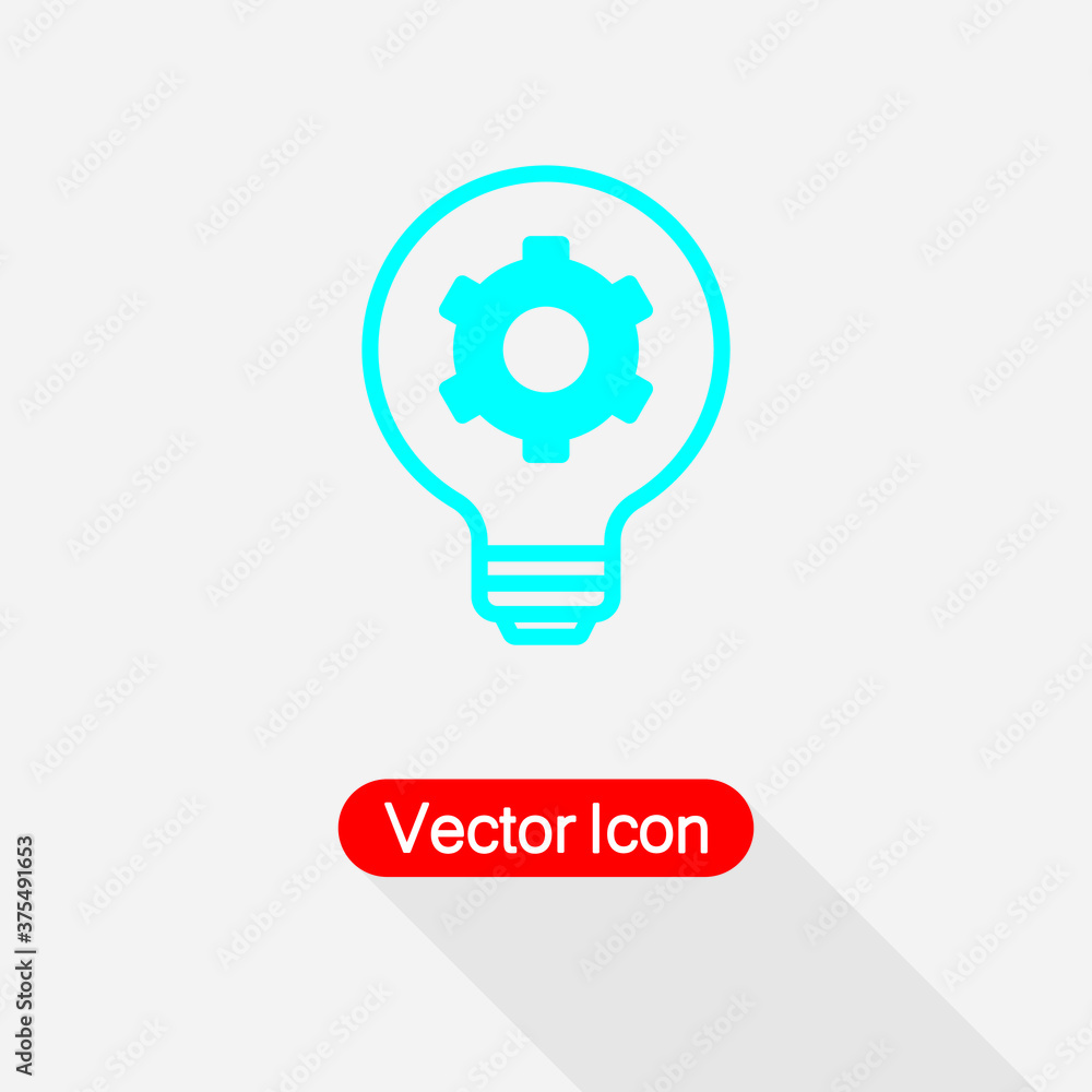 Light Bulb and Gear Icon Vector Illustration Eps10 Light Bulb and Gear Icon Vector Illustration Eps10