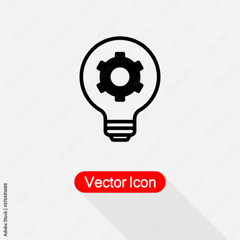 Light Bulb and Gear Icon Vector Illustration Eps10 Light Bulb and Gear Icon Vector Illustration Eps10