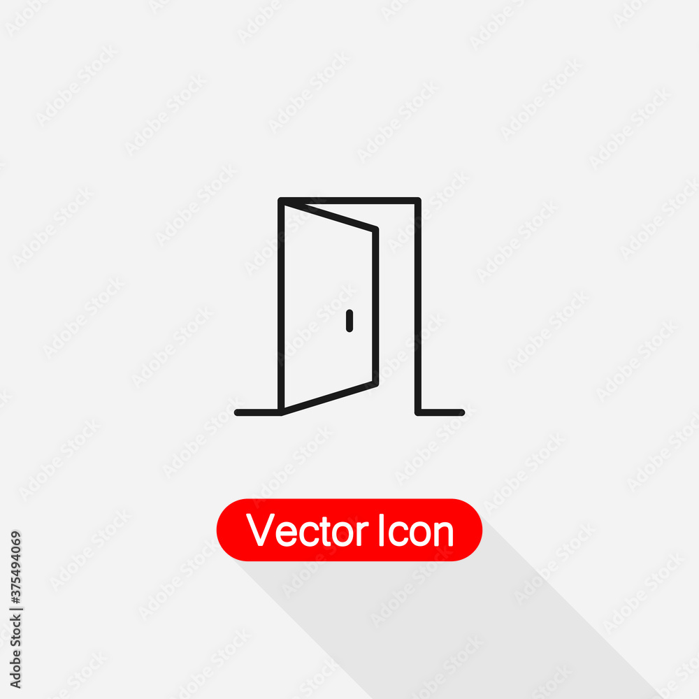 Opened Door Icon Vector Illustration Eps10 Opened Door Icon Vector Illustration Eps10