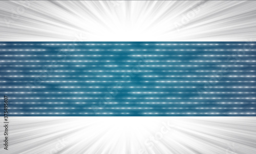 Abstract shining glitter light on blue and gray light rays burst on white background.