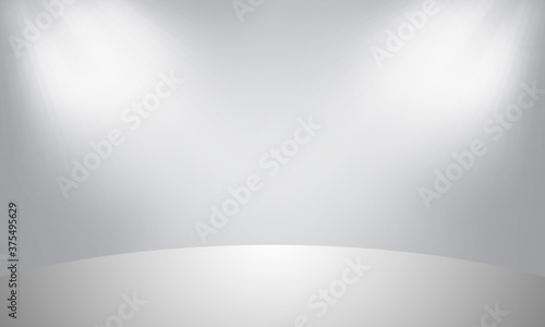Gray gradient background with spotlight lighting on floor for product display.
