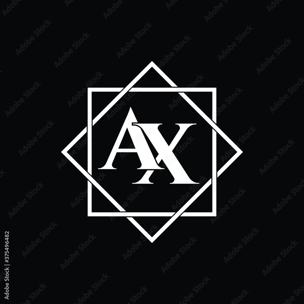 Letter AX luxury logo design vector Letter AX luxury logo design vector