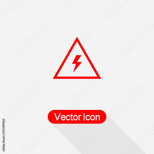 Voltage Icon, Caution Voltage Icon vector illustration Eps10