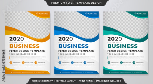 business flyer template design with minimalist concept and clea style use for corporate ads and business profile