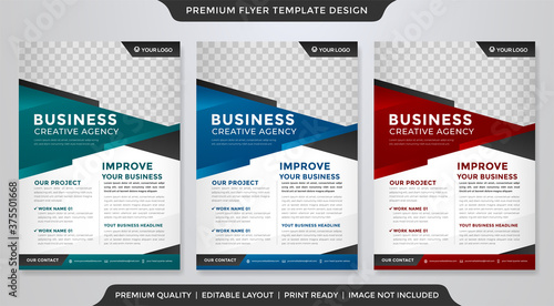 business flyer template design with minimalist concept and clea style use for corporate ads and business profile