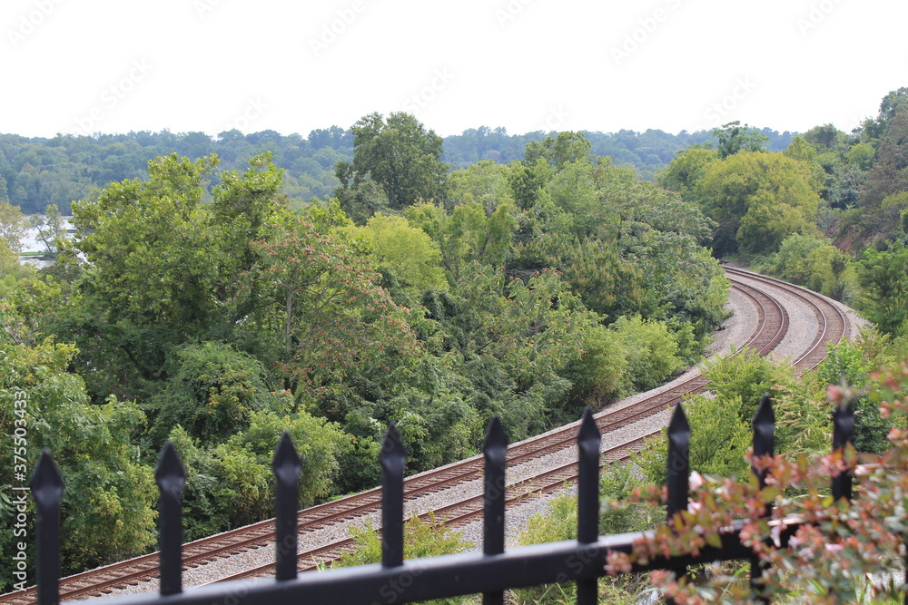Railroad overlook at Hollywood Cemetery, Richmond, Virginia