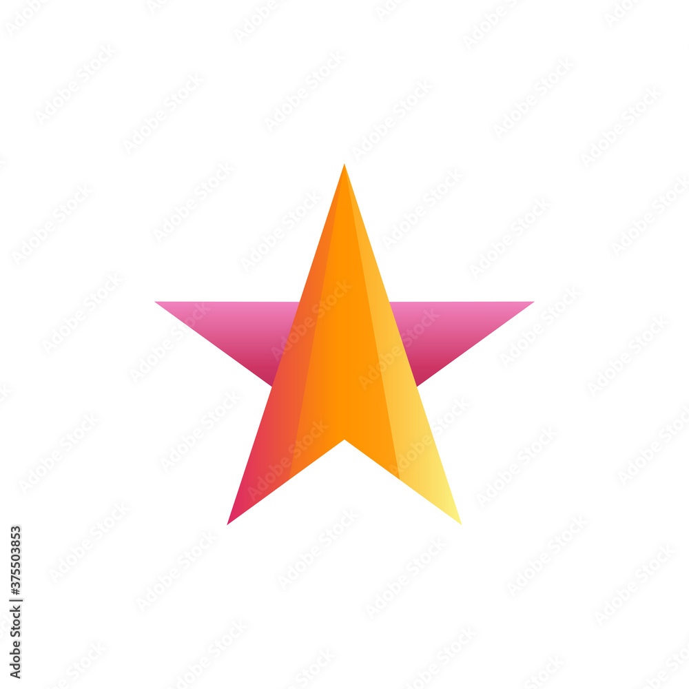 star logo design, 3d style template star logo design, 3d style template