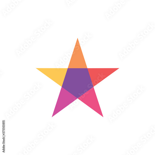 star logo design  flat style template