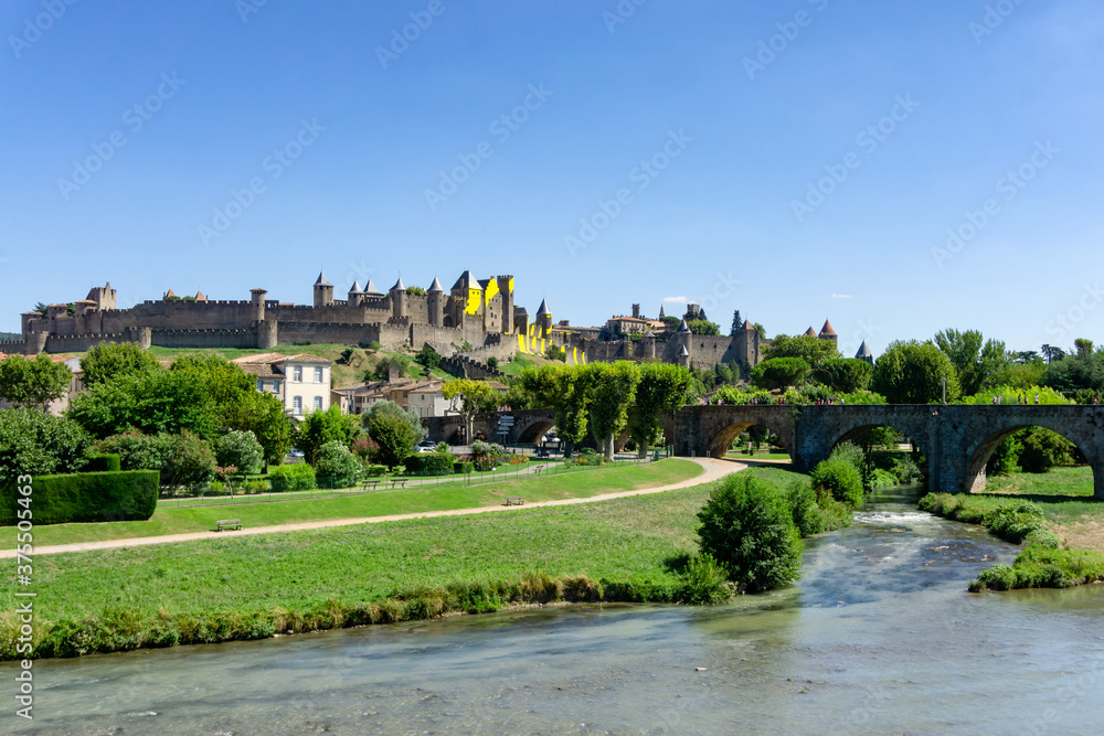 Cathedral Saint Michel of Carcassonne in sunshine day Cathedral Saint Michel of Carcassonne in sunshine day
