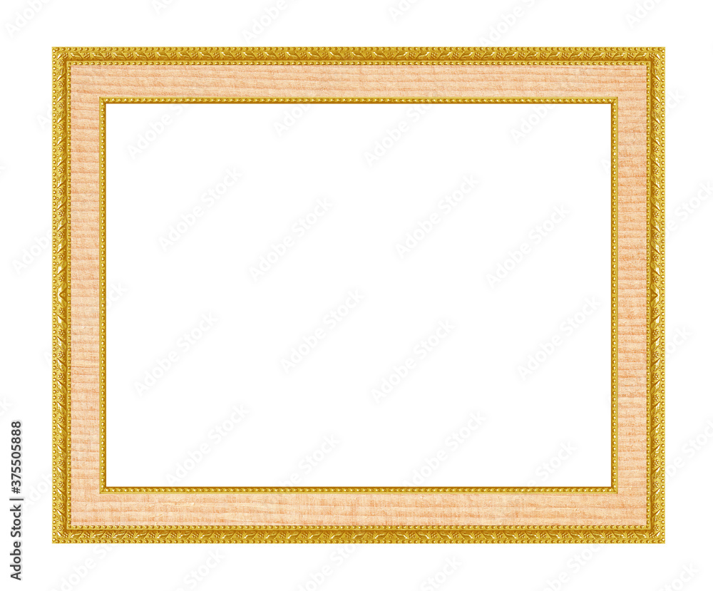 The antique gold frame isolated on the white background with clipping path included. The antique gold frame isolated on the white background with clipping path included.