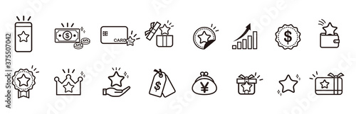 Loyalty Program vector icons set