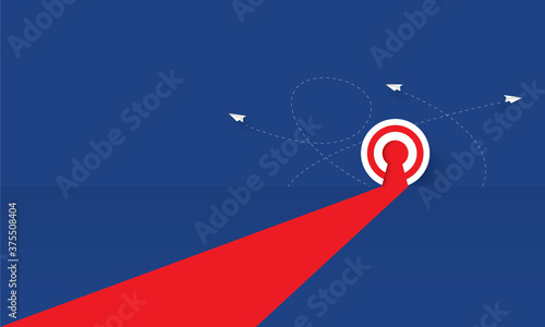 Keyhole in a target, Business strategy, Business concept