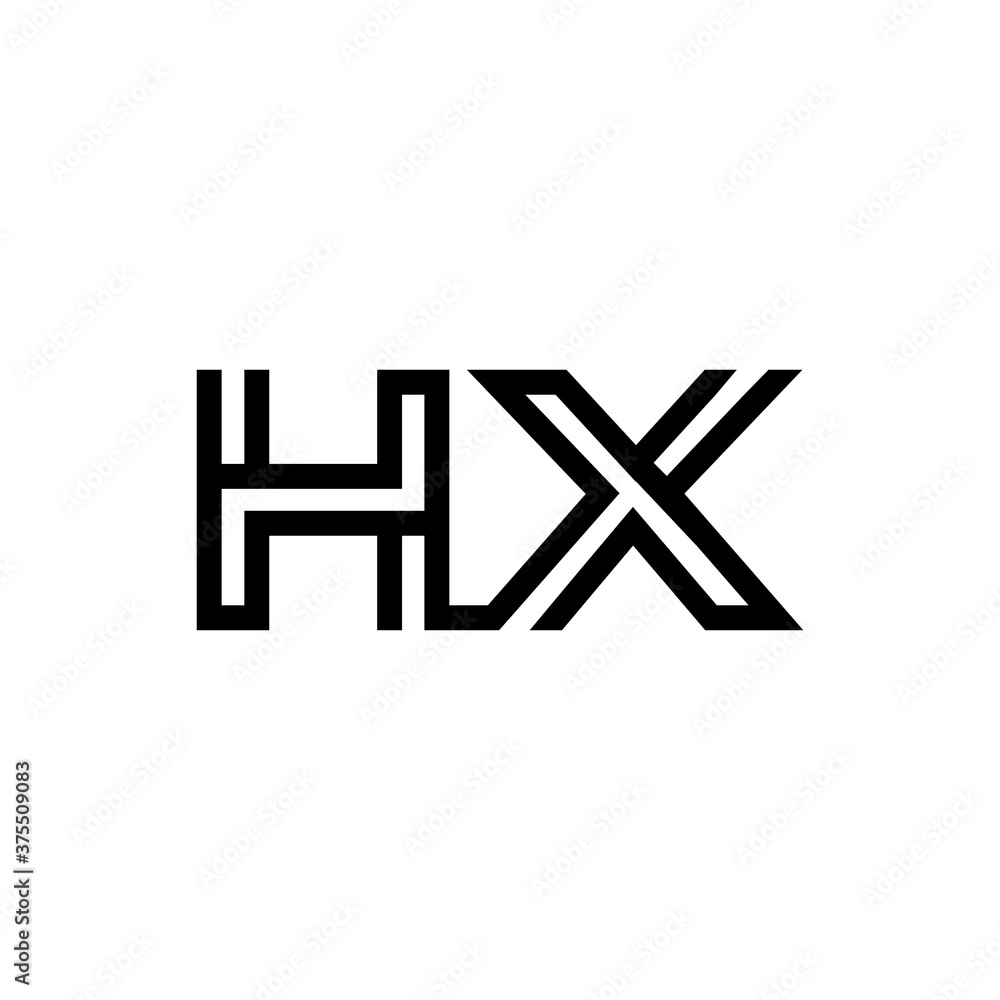 initial letter hx line stroke logo modern initial letter hx line stroke logo modern