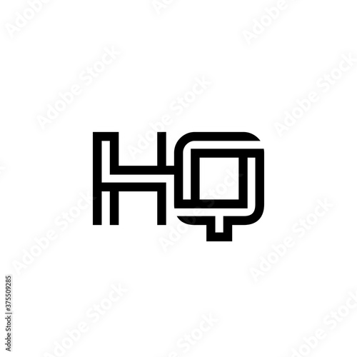 initial letter hq line stroke logo modern  © liarocer