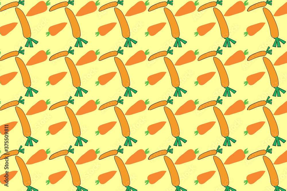 Fototapeta premium carrot smales pattern. suitable for wallpapers and backgrounds