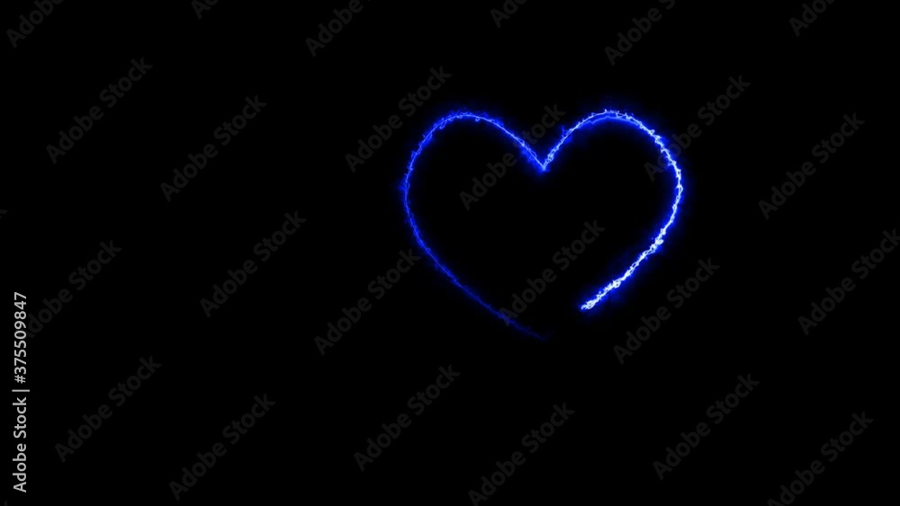Rhythm heart beat line symbol colorful neon light on the black screen Rhythm heart beat line symbol colorful neon light on the black screen