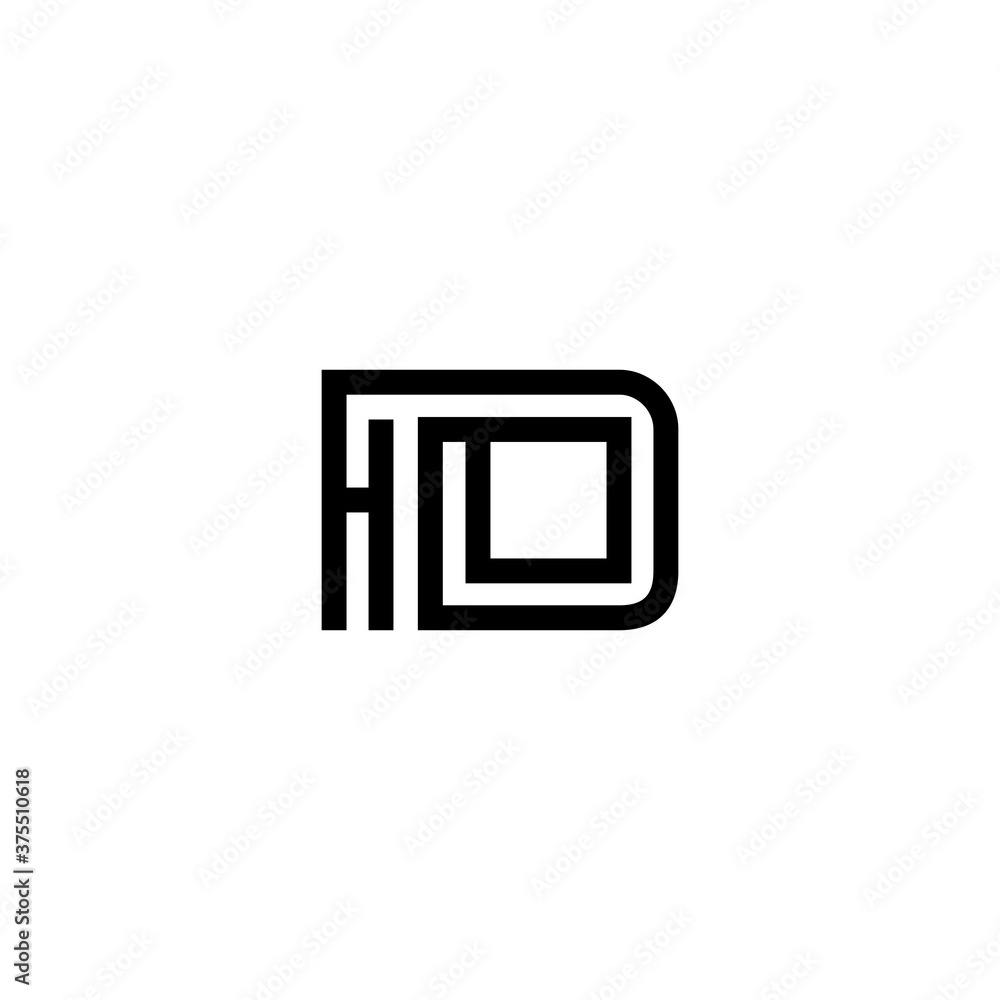 initial letter id line stroke logo modern initial letter id line stroke logo modern