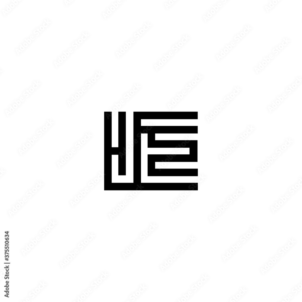 initial letter ie line stroke logo modern initial letter ie line stroke logo modern