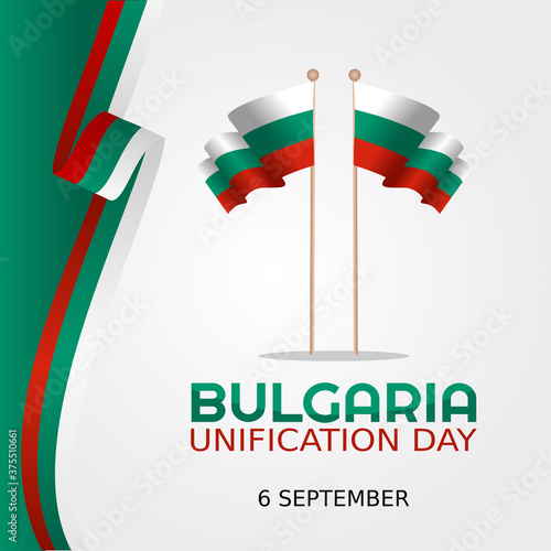 Fotografija vector graphic of unification day of Bulgaria good for unification day of Bulgaria celebration